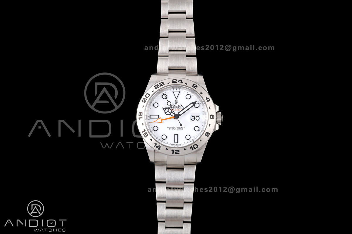 Explorer II 42mm 226570 904L SS Clean Plus 1:1 Best Edition White Dial on Bracelet JH3285-2